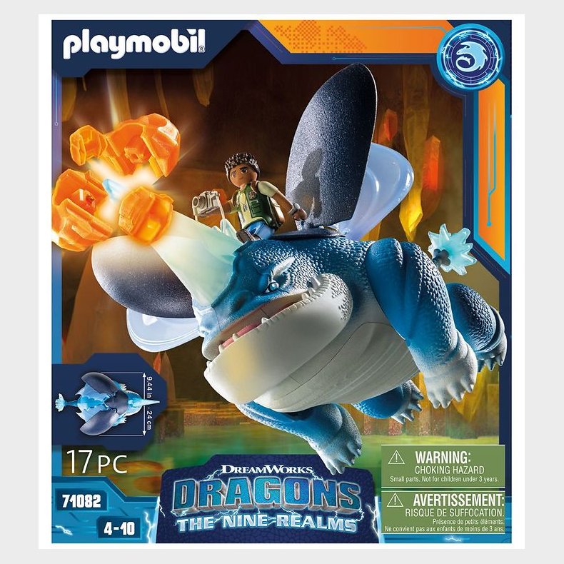 Playmobil Dragons: The Nine Realms - Plowhorn &amp; D'Angelo - 71082