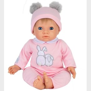 Tiny Treasures Dukke m. Blond Hr - Pink Pom Pom