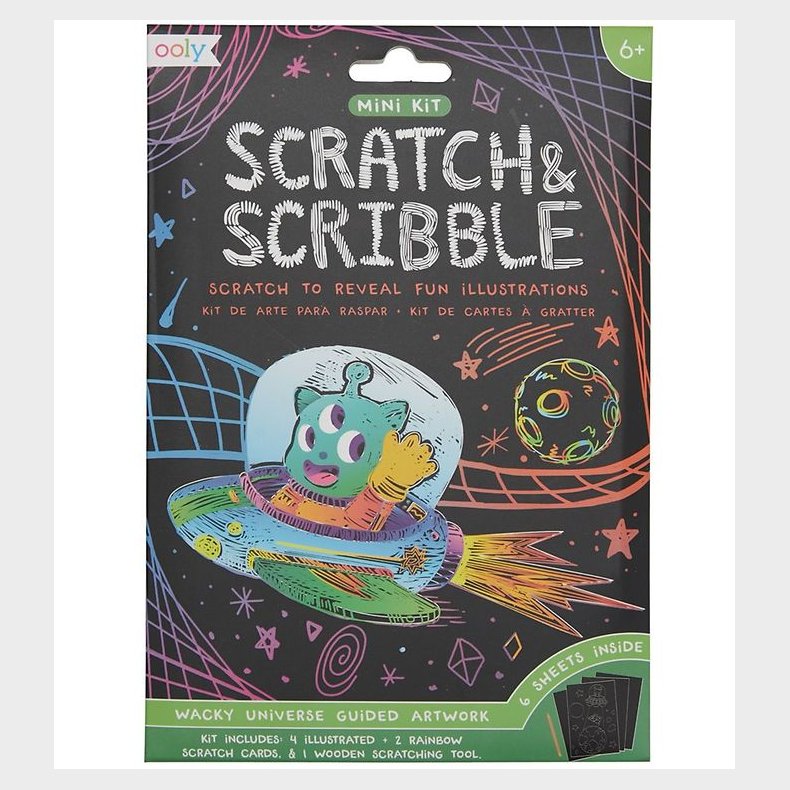 Ooly Scratch &amp; Scribble Mini St - Wacky Universe