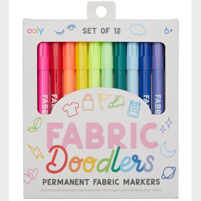Ooly Tekstiltuscher - 12 stk - Fabric Doodlers