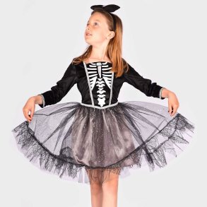 Den Goda Fen Udkldning - Skeletkjole og Hrbnd - Sort