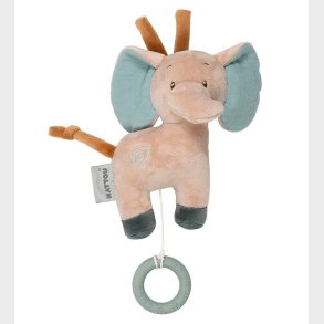 Nattou Bamse m. Musik - Mini Musical Axel Elephant - 20 cm - Bru