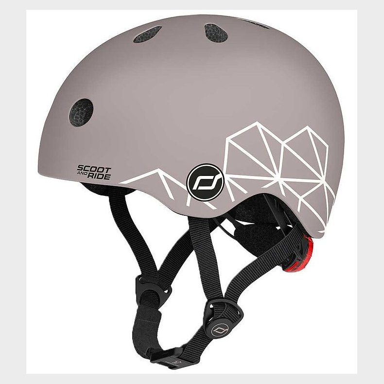 Scoot and Ride Cykelhjelm - Brown Lines