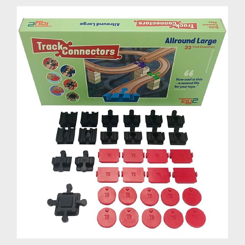 Toy2 Track Connectors - 33 stk. - Allround Large