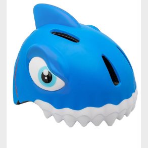 Crazy Safety Cykelhjelm m. Lys - Shark - Bl