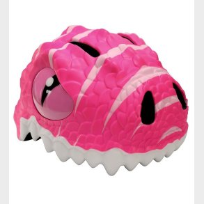 Crazy Safety Cykelhjelm m. Lys - Dragon - Pink