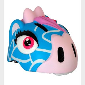 Crazy Safety Cykelhjelm m. Lys - Giraffe - Bl