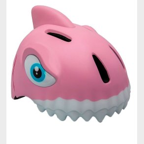 Crazy Safety Cykelhjelm m. Lys - Shark - Pink