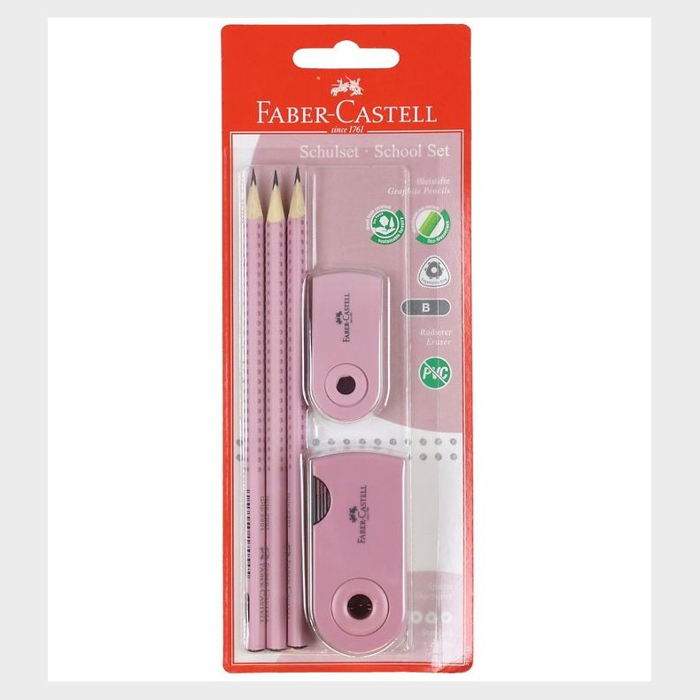 Faber-Castell Blyantst - 5 Dele - Rosa