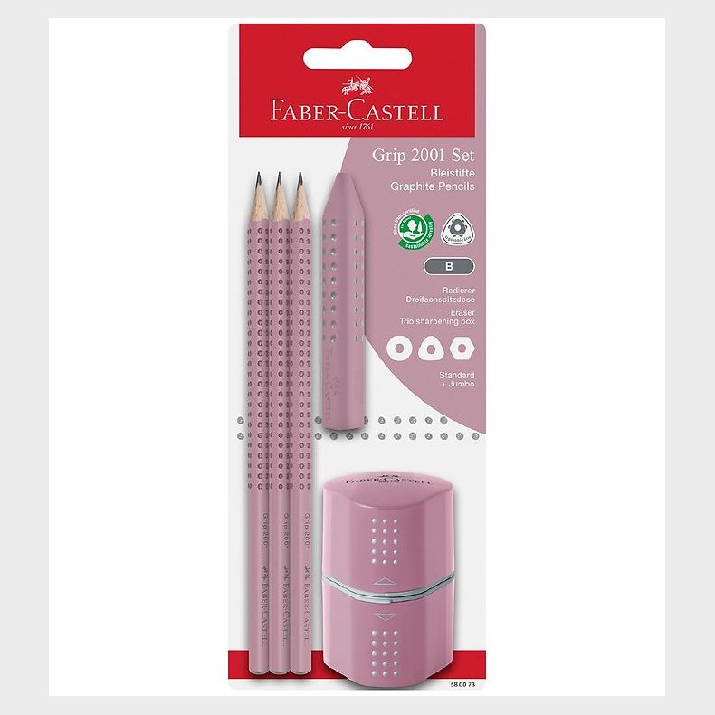 Faber-Castell Blyantst - 5 Dele - Rosa