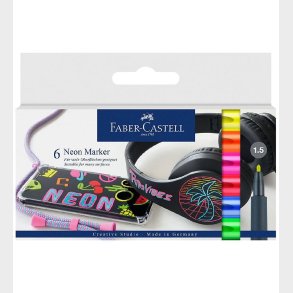 Faber-Castell Tuscher - 6 stk. - Neon