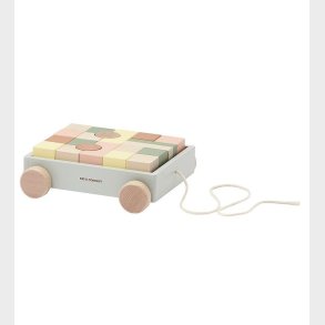 Kids Concept Trkvogn m. Stableklodser - Edvin - Multi