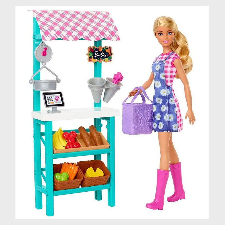 Barbie Dukkest - Farmers Market Playset