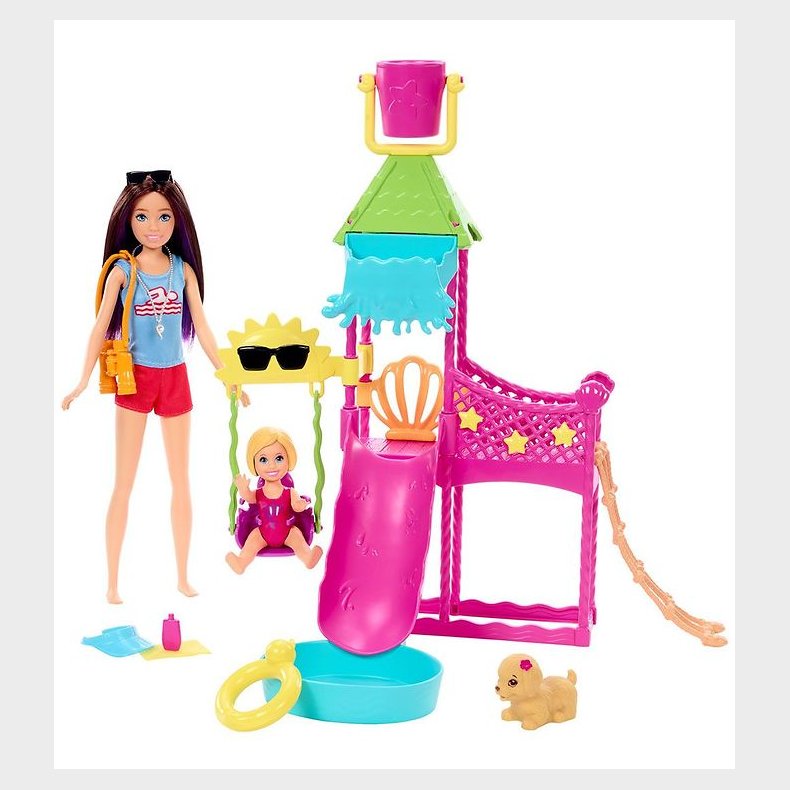 Barbie Dukkest - Skipper First Jobs - Water Park Playset