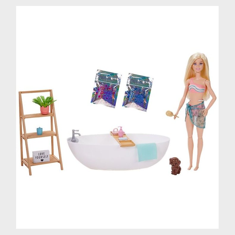 Barbie Dukkest - Confetti Bathtub Playset