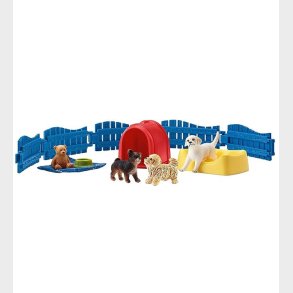 Schleich Farm World - Lbegrd Til Hvalpe - 13 Dele - 42480