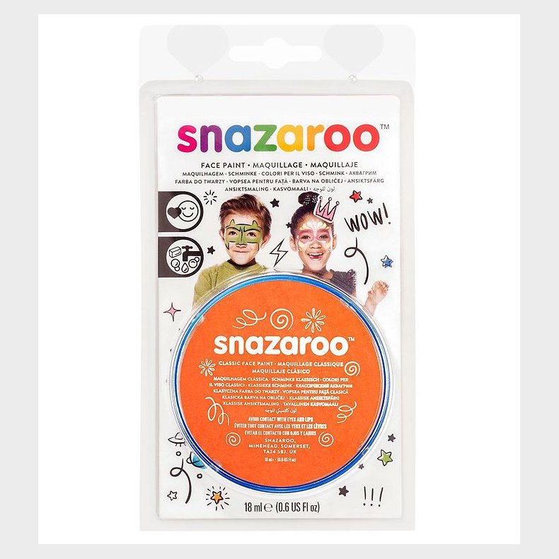 Snazaroo Ansigtsmaling - 18 ml - Orange