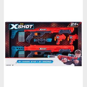 X-SHOT Skumgevrer - 2-pak - Excel - Hawk Eye/Micro