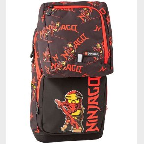LEGO Ninjago Skoletaske m. Gymnastiktaske - Optimo - Sort/Rd