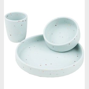 Done By Deer Spisest - Silikone - 3 dele - Confetti Blue