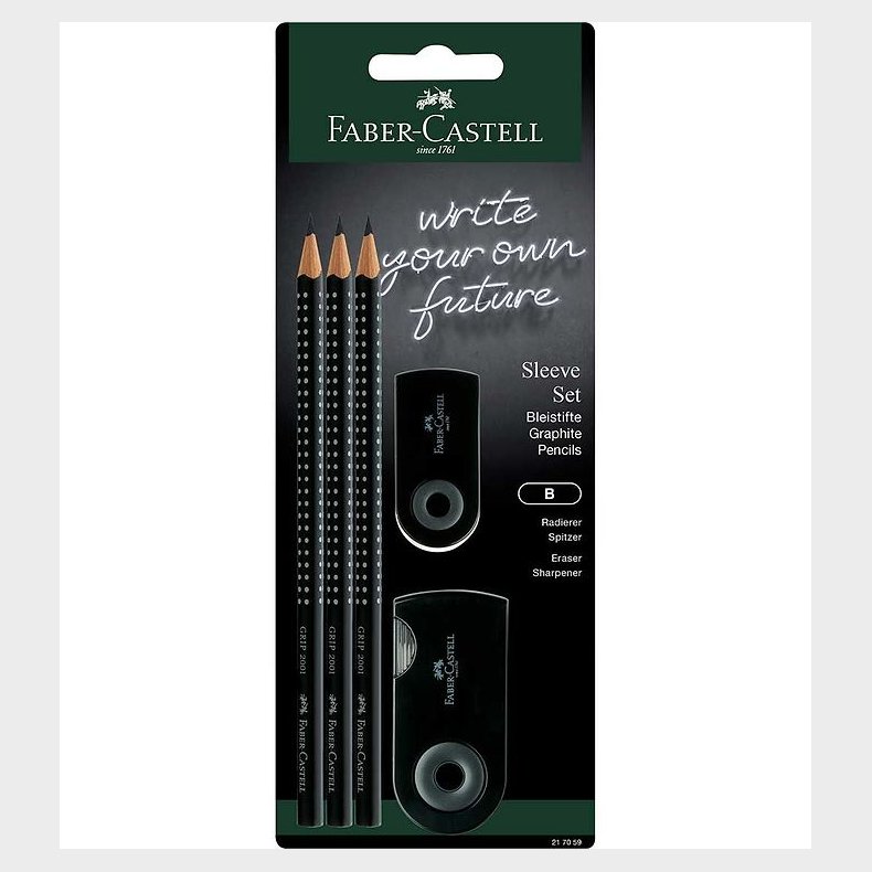 Faber-Castell Grip St - 5 Dele - Sort