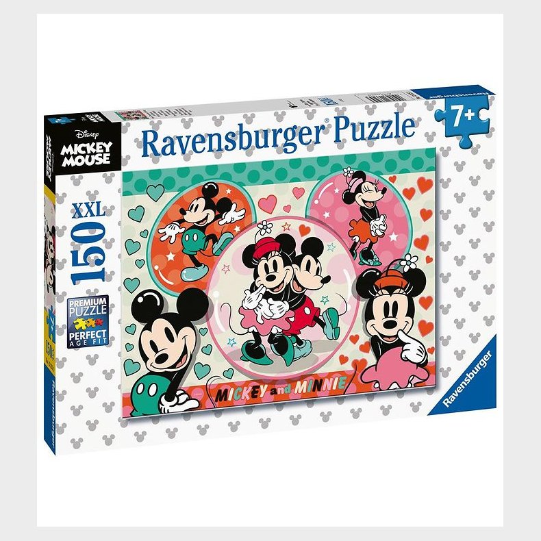 Ravensburger Puslespil - 150 Brikker - Mickey &amp; Minnie
