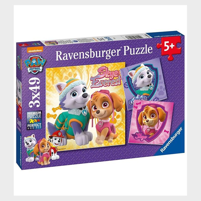 Ravensburger Puslespil - 3x49 Brikker - Paw Patrol Glamourous Gi