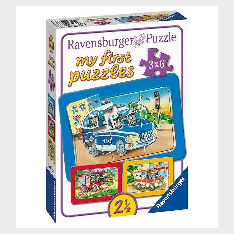 Ravensburger Puslespil - My First - 3 Forskellige - Animals In A