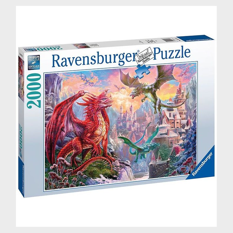 Ravensburger Puslespil - 2000 Brikker - Fantasy Dragon