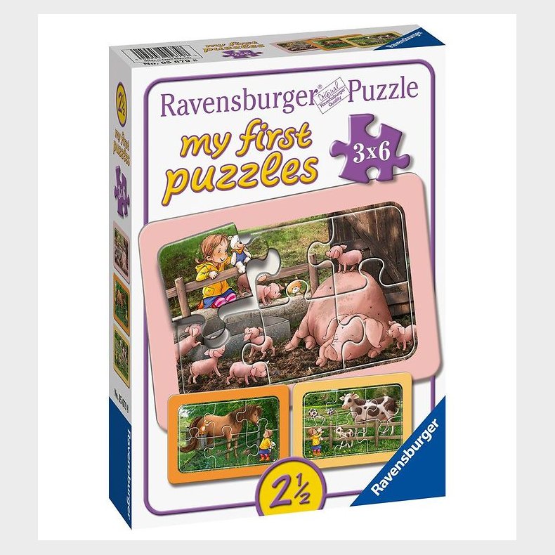 Ravensburger Puslespil - My First - 3 Forskellige - Exploring Th