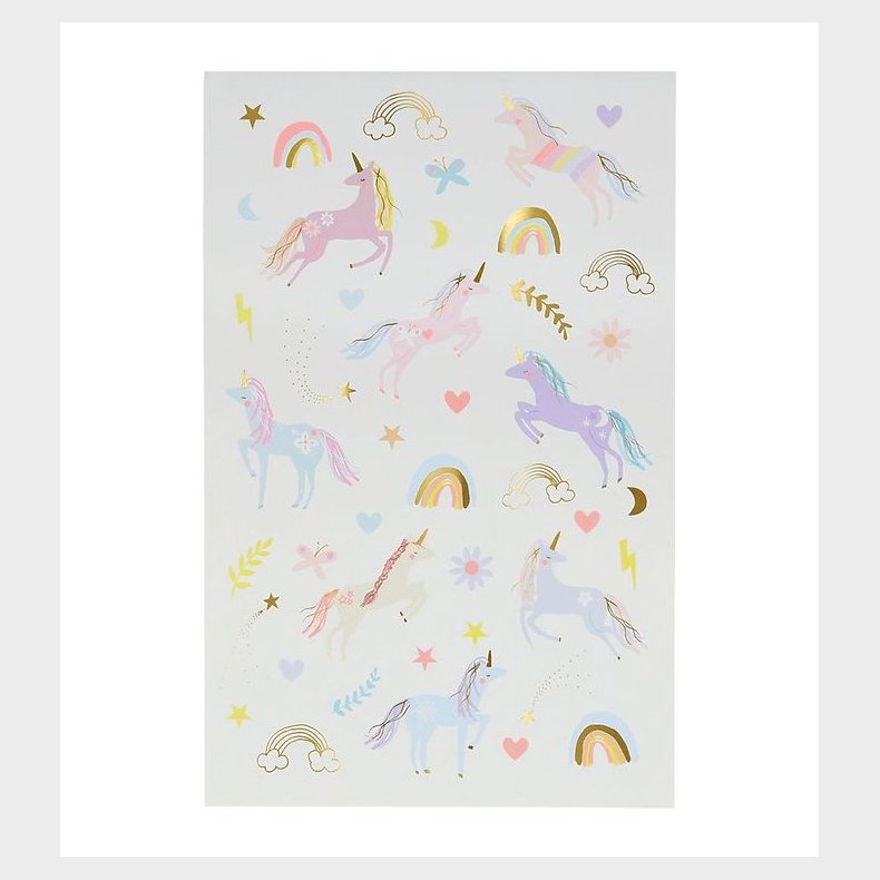 Meri Meri Tatoveringer - Unicorn Tattoo Sheet