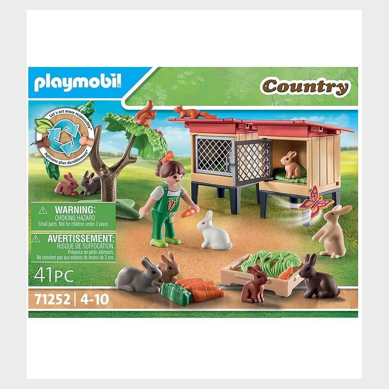 Playmobil Country - Rabbit Hutch - 71252 - 41 Dele