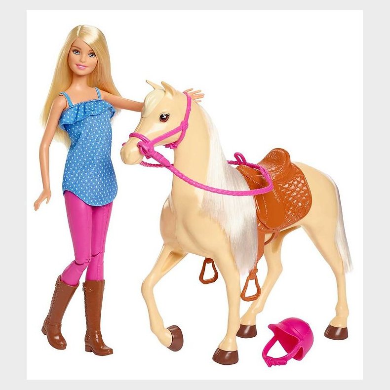 Barbie Dukkest - Doll and Horse (Blonde)