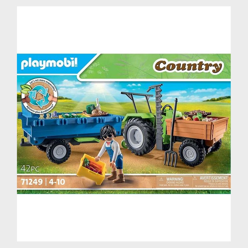 Playmobil Country - Traktor m. Trailer - 71249 - 42 Dele