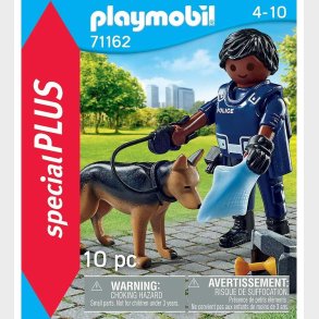 Playmobil SpecialPlus - Politimand m. Hund - 71162 - 10 Dele