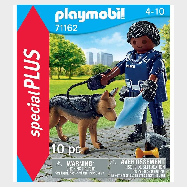 Playmobil SpecialPlus - Politimand m. Hund - 71162 - 10 Dele