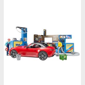 Bruder Legest - bworld - Tankstation m. Bilvask - 62111