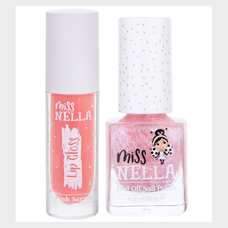 Miss Nella Lip Gloss &amp; Neglelak - Pink Secret