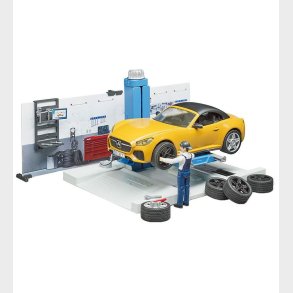 Bruder Legest - bworld - Bilvrksted m. Roadster - 62110