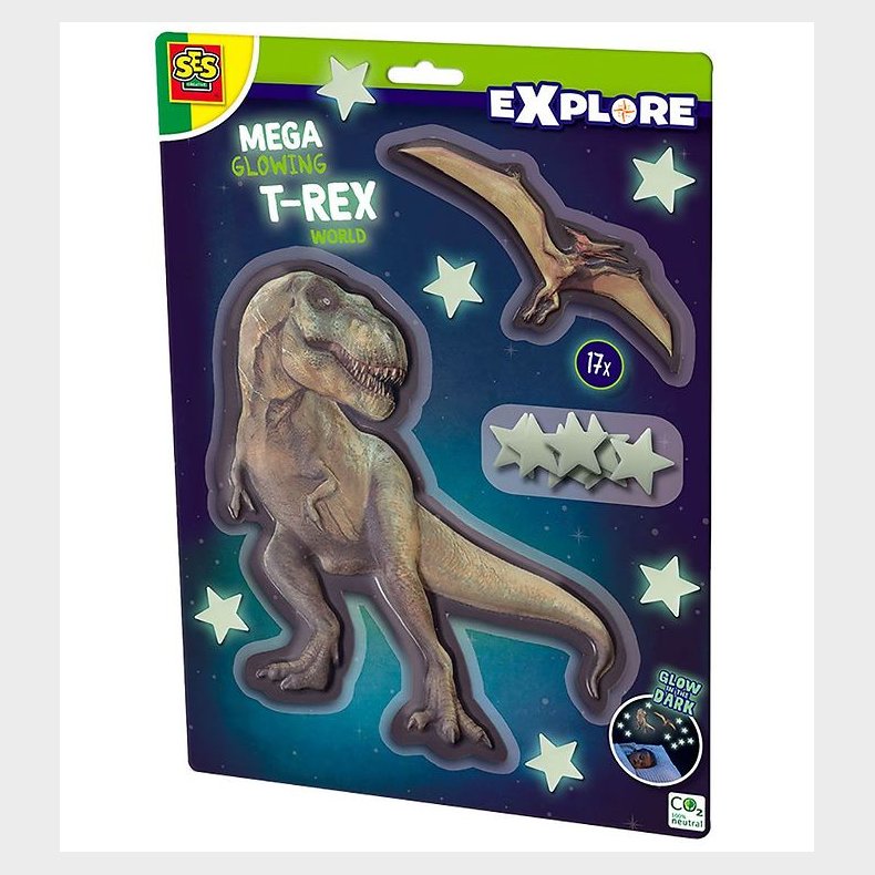 SES Creative - Explore - Selvlysende T-Rex og Pterosaur