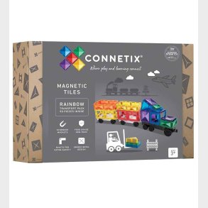 Connetix Magnetst - Transport - 50 Dele - Rainbow