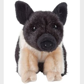 Living Nature Bamse - 14x14 cm - Pattegris - Sort/Rosa