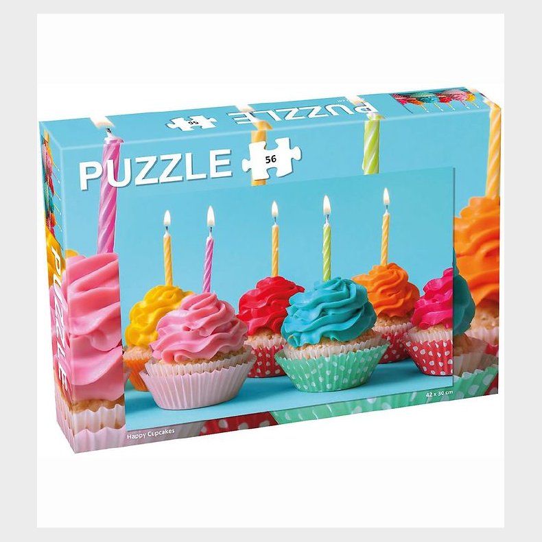 TACTIC Puslespil - Cupcake - 56 Brikker