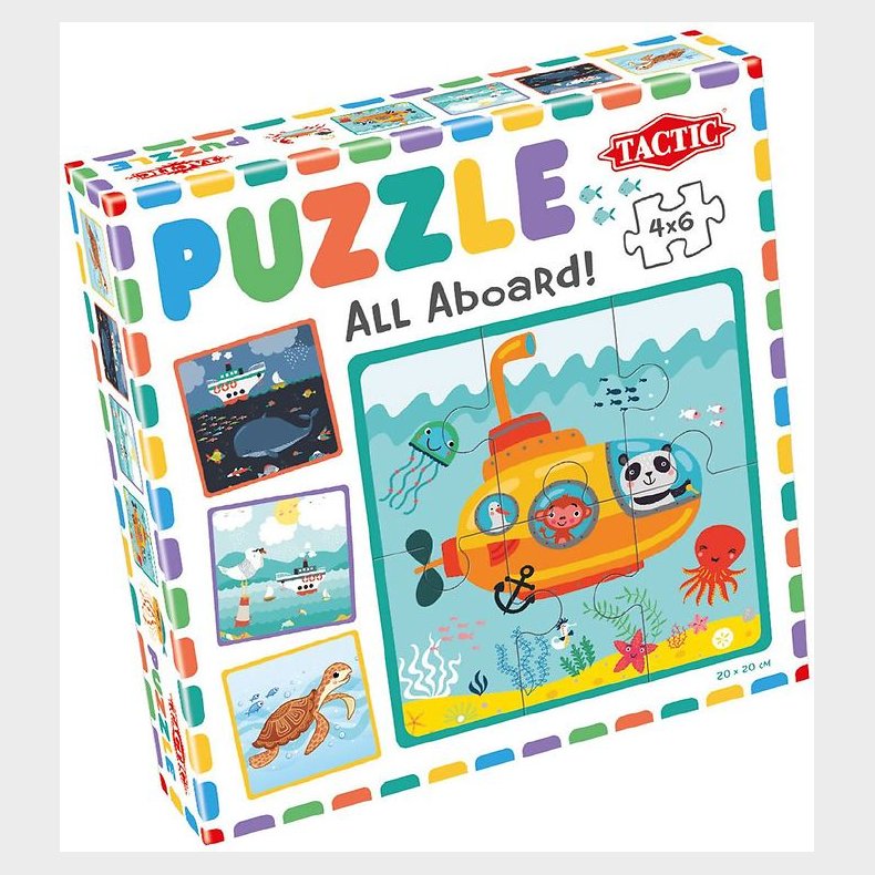 TACTIC Puslespil - My First Puzzle - 4x6 Brikker - All Aboard