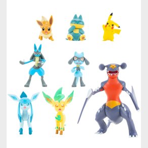 Pokmon Figurer - 8-pak - Battle Figure - Pikachu/Lucari