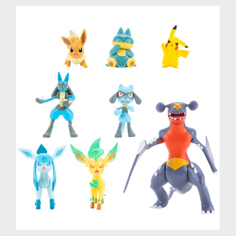 Pokmon Figurer - 8-pak - Battle Figure - Pikachu/Lucari