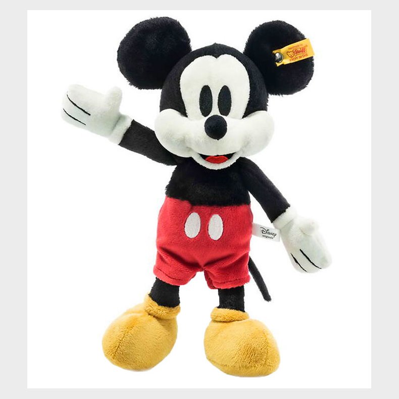 Steiff Bamse - 31 cm. - Mickey Mouse - Sort/Rd