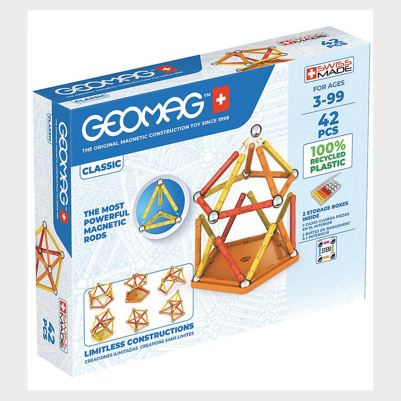 Geomag Magnetst - Classic Recycled - 42 Dele