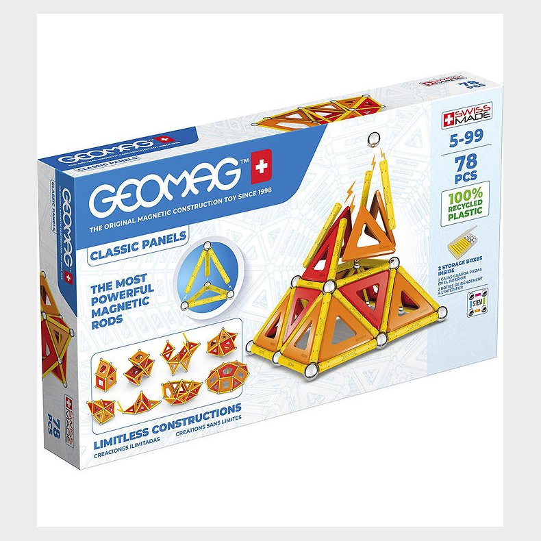 Geomag Magnetst - Classic Panels Recycled - 78 Dele