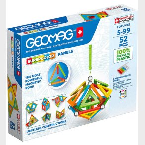 Geomag Magnetst - Supercolor Panels Recycled - 52 Dele
